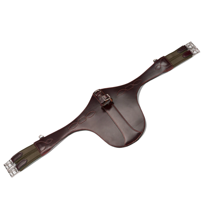 Equipe Stud Girth With Optional Lambskin Or Hide Liner - Brown