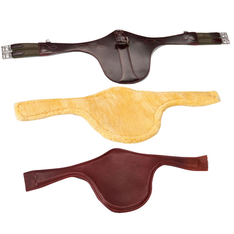 Equipe Stud Girth With Optional Lambskin Or Hide Liner - Brown-1