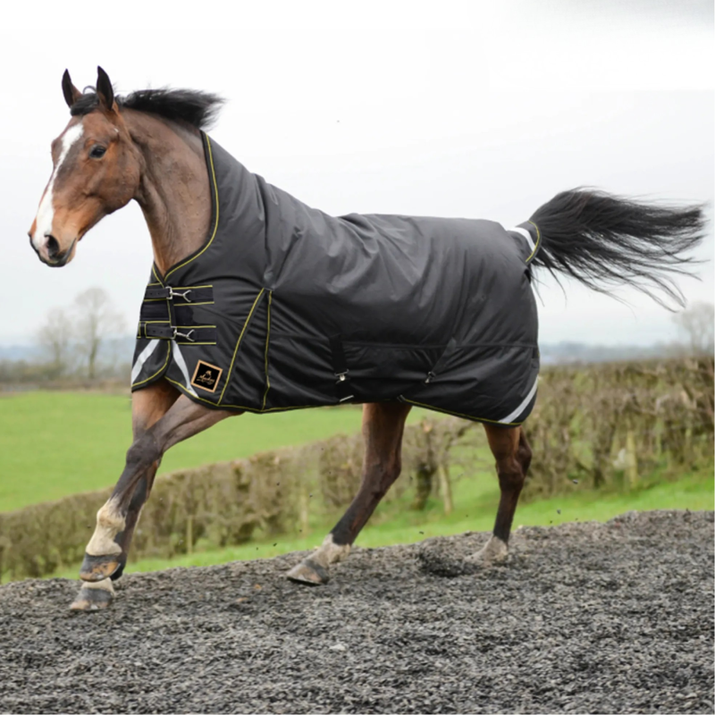 Mackey Lugnaquilla Half Neck Heavyweight Turnout Rug - Black/Gold