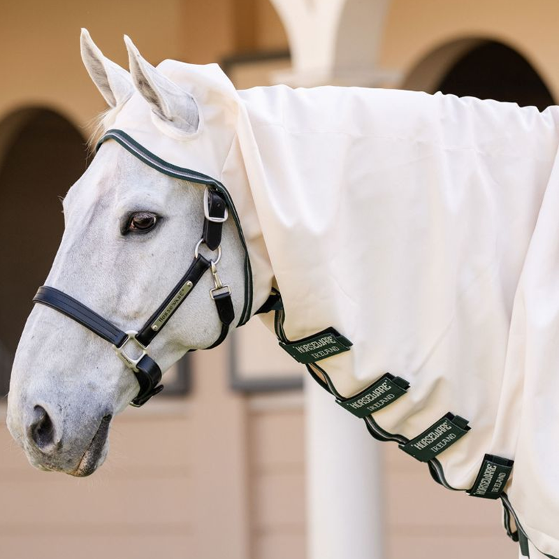 Horseware Rambo Pony Hoody - Chalk/Hunter Green/Silver-3