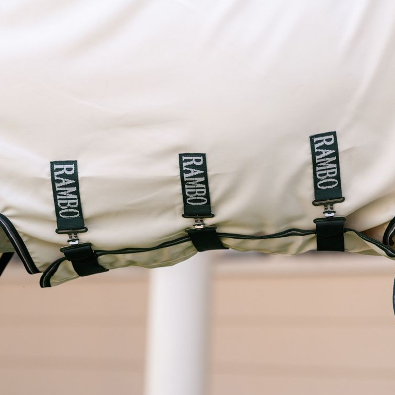 Horseware Rambo Pony Hoody - Chalk/Hunter Green/Silver-1