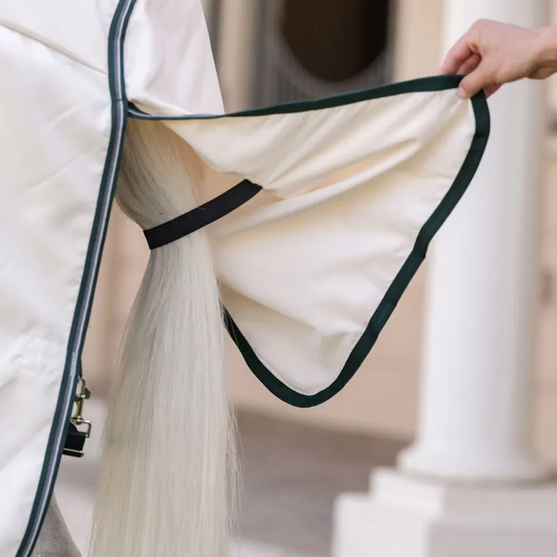 Horseware Rambo Pony Hoody - Chalk/Hunter Green/Silver-4