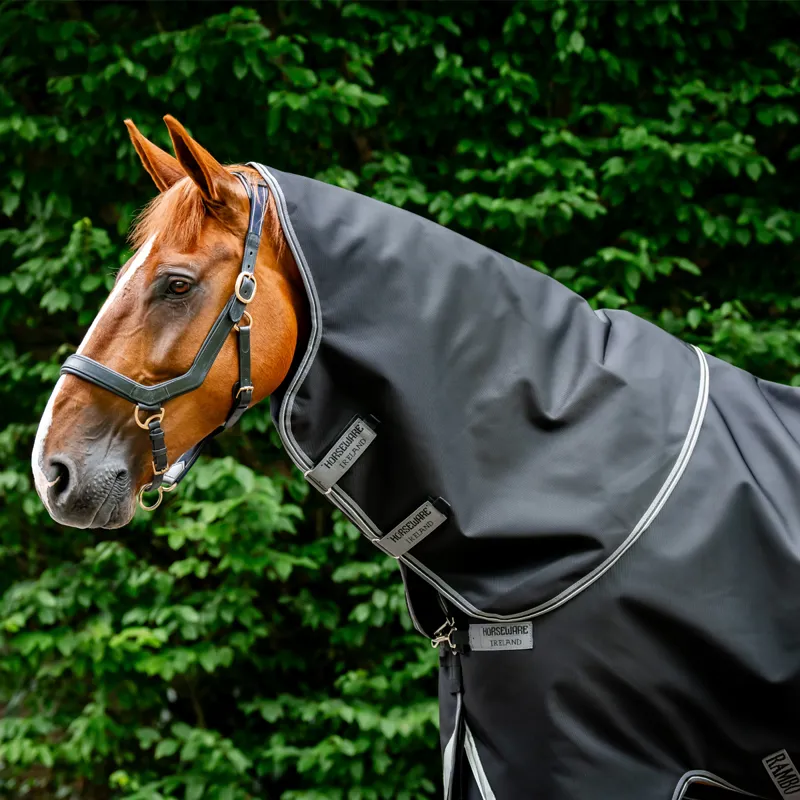 Horseware Rambo Supreme Hood 50g - Black/Thunderstorm Grey/Silver