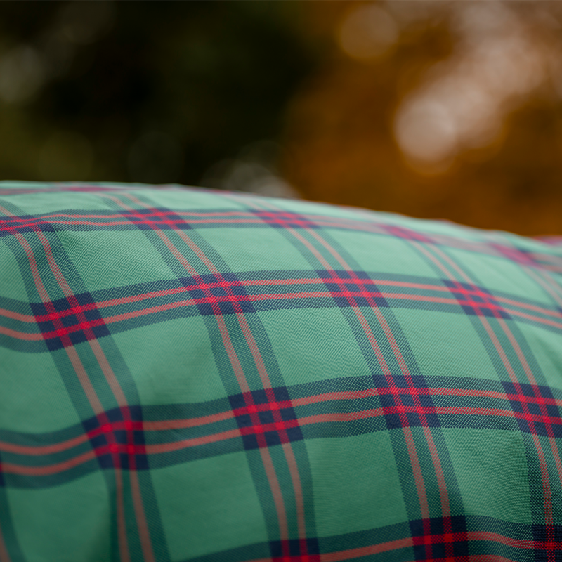 Horseware Rhino Plus Vari-Layer 250g Turnout Rug - Holiday Collection - Green Check/Navy/Red-9