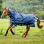 Horseware Amigo Bravo 12 Plus Heavy 400g Turnout Rug - Navy/Titanium Grey Silver