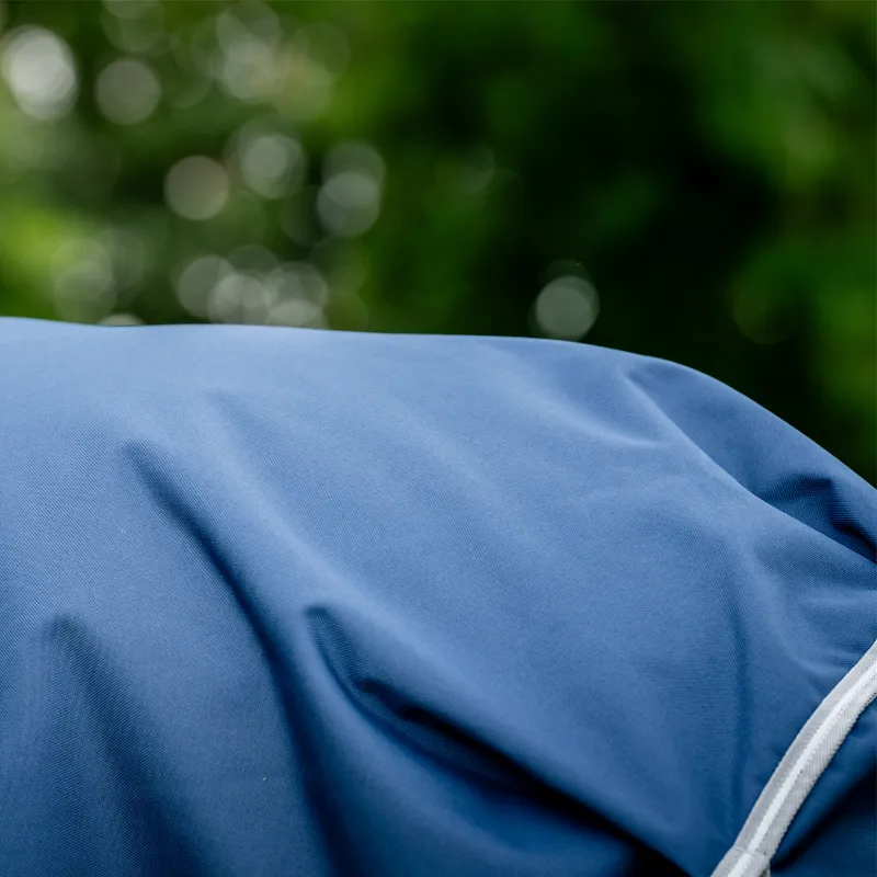 Horseware Amigo Bravo 12 Plus Heavy 400g Turnout Rug - Navy/Titanium Grey Silver-4