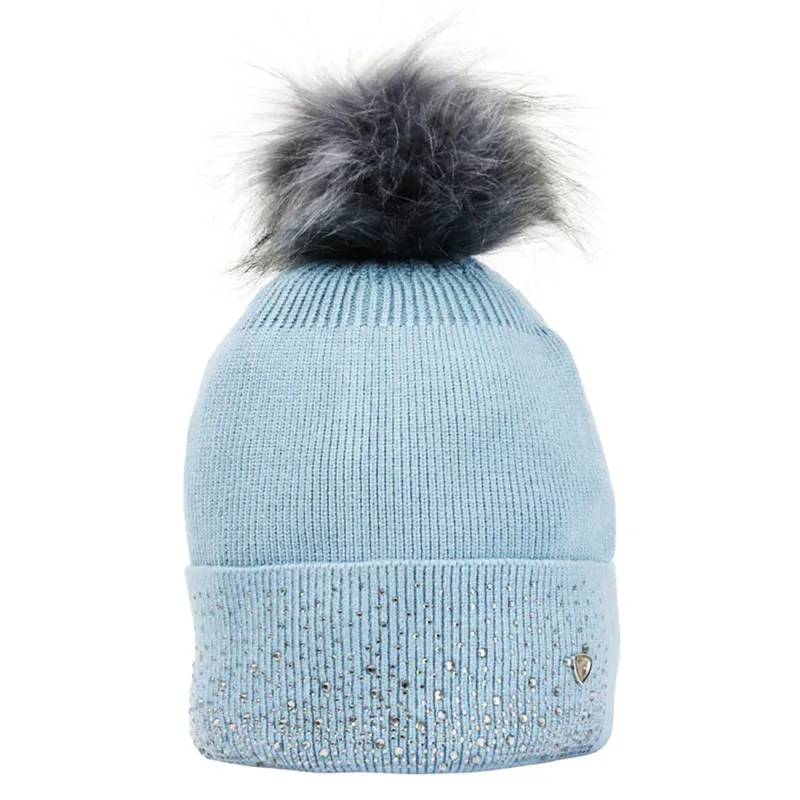 Hy Equestrian Synergy Diamante Bobble Hat - Aqua