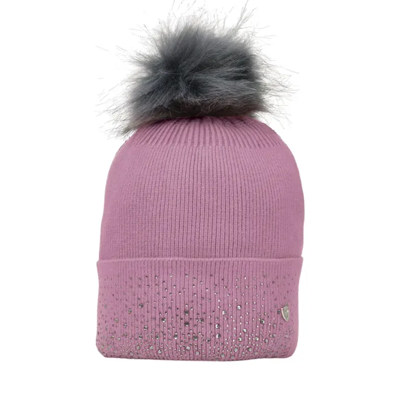 Hy Equestrian Synergy Diamante Bobble Hat - Grape