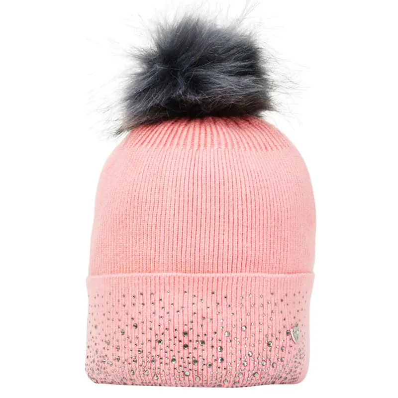 Hy Equestrian Synergy Diamante Bobble Hat - Rose