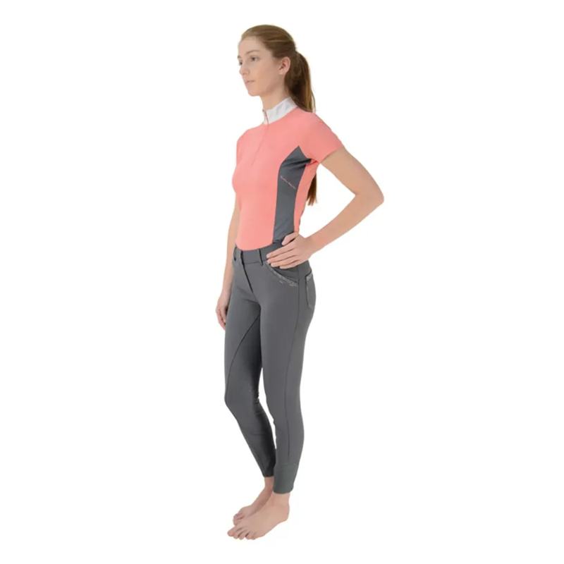 Hy Fashion Cottesmore Ladies Breeches - Coral/Grey