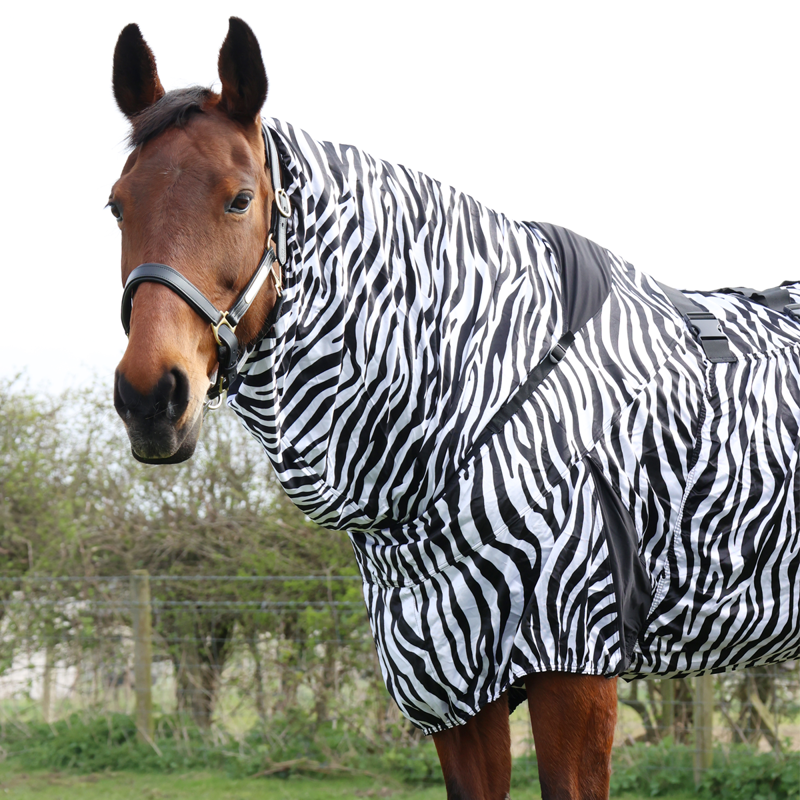 Hy StormX Original Sweet Itch Zebra Rug - Black/White-2