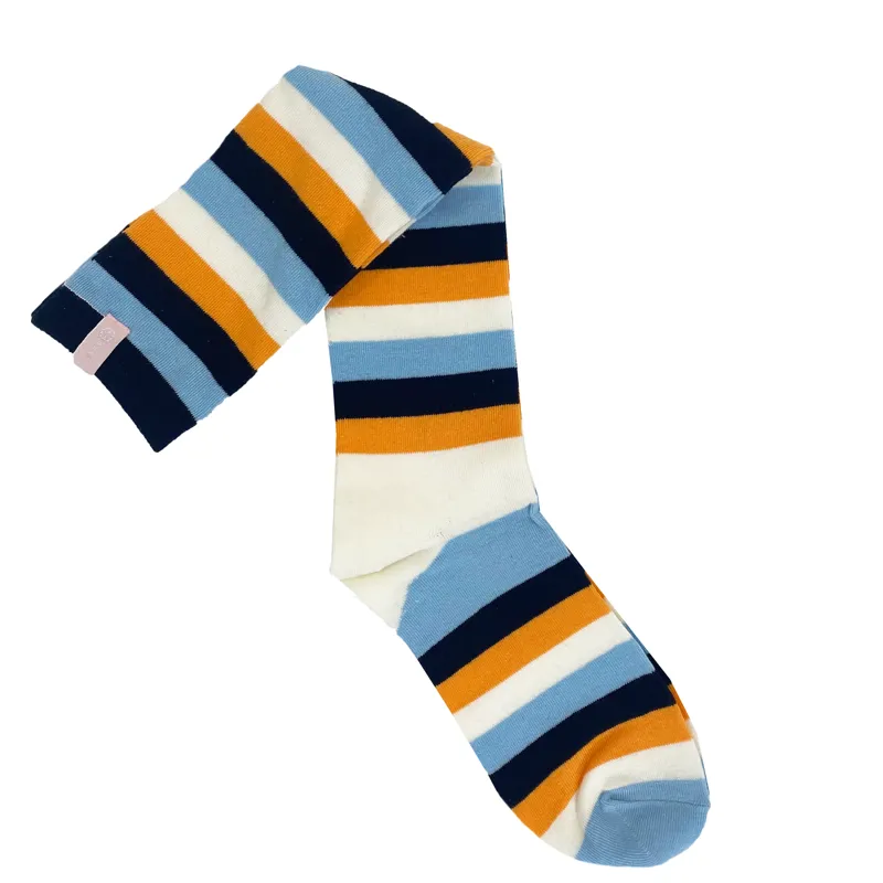 Imperial Riding Lollipop Stripe Ladies Socks - Orange/Navy