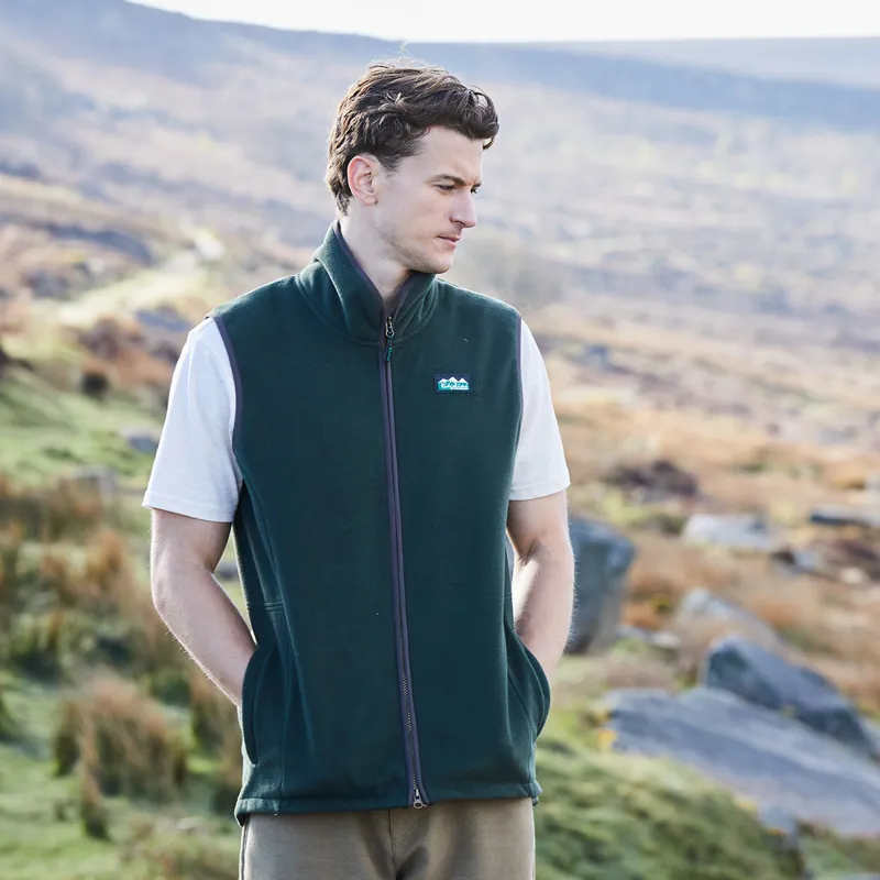 Ridgeline Men's Kodiak Fleece Gilet - Deep Forest-7