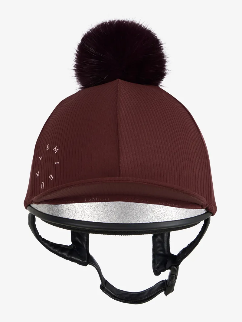 LeMieux Ribbed Hat Silk - Bramble-2
