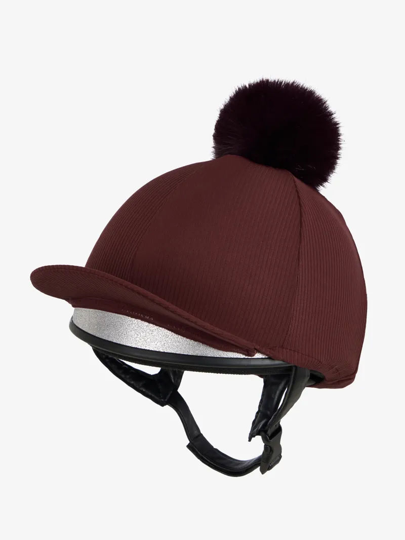 LeMieux Ribbed Hat Silk - Bramble-1