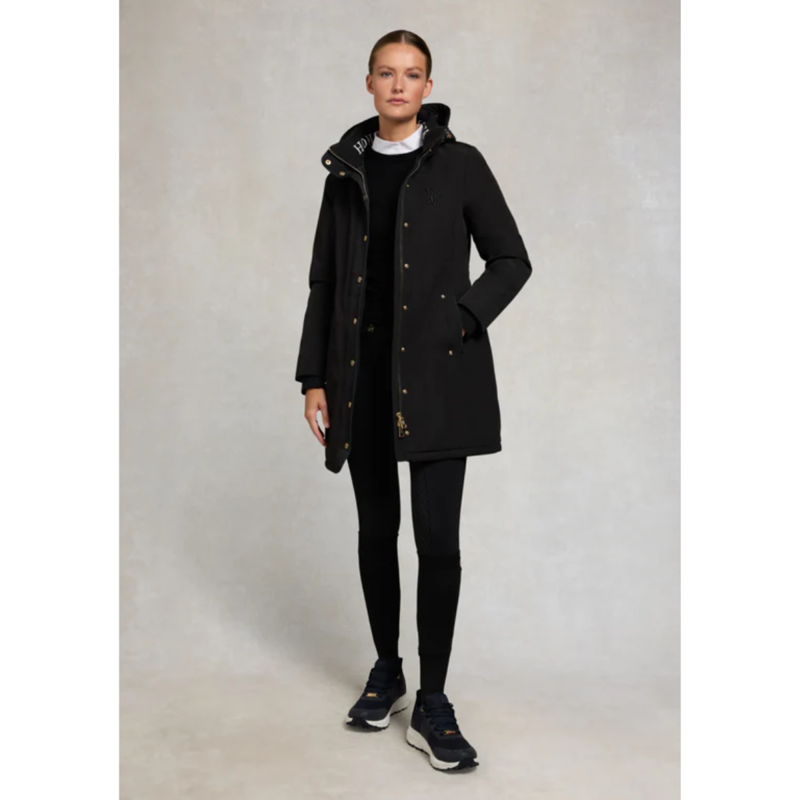 Holland Cooper Team Waterproof Coat - Black-2