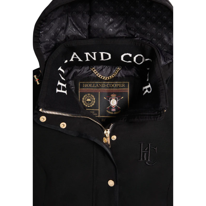 Holland Cooper Team Waterproof Coat - Black-8