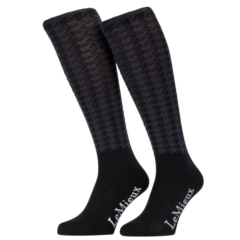 LeMieux Aspen Houndstooth Sock - Black