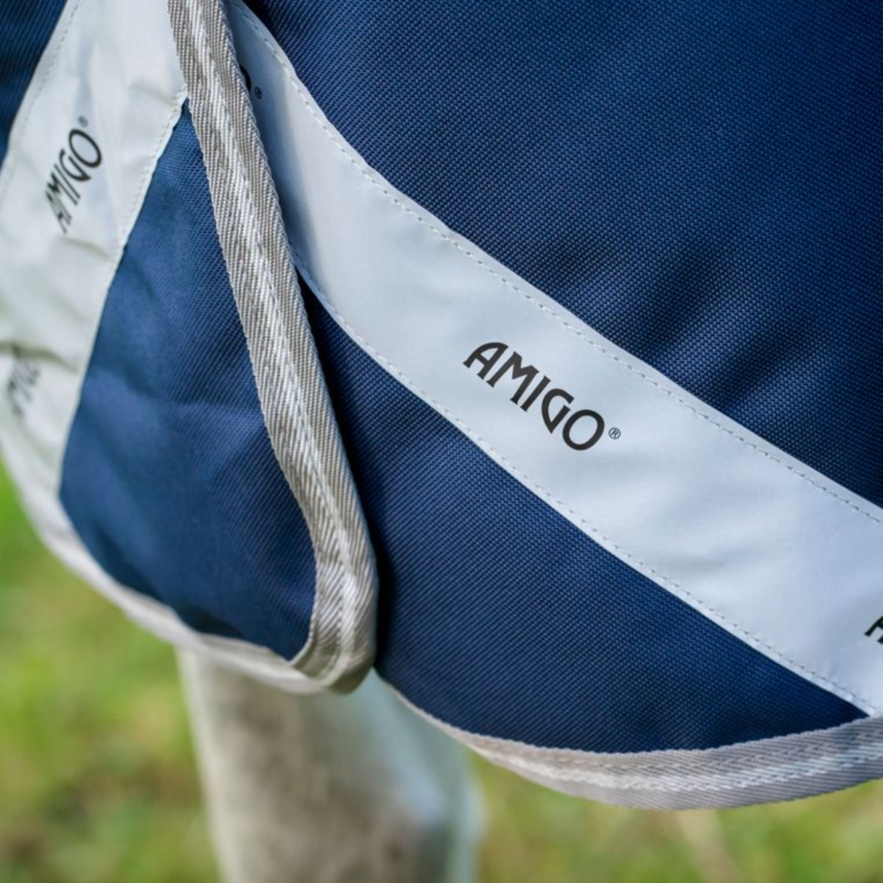 Horseware Amigo 1200D FieldSafe Plus Turnout 50g - Navy/Titanium Grey/Silver-2