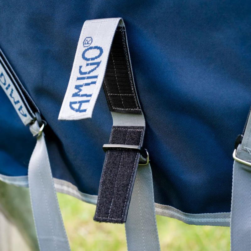 Horseware Amigo 1200D FieldSafe Plus Turnout 50g - Navy/Titanium Grey/Silver-4