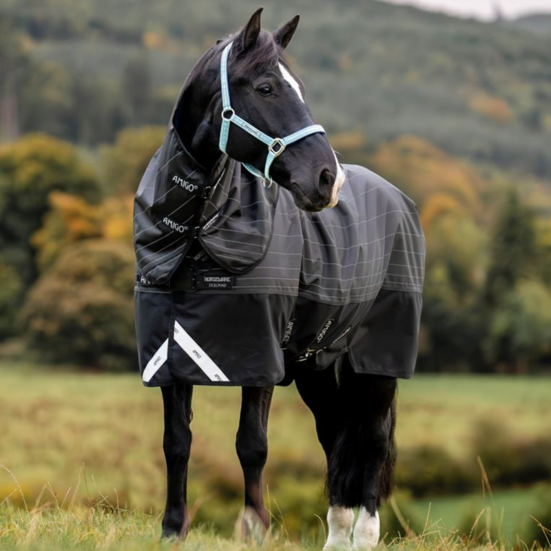 Horseware Amigo 1200D FieldSafe Reflectech Plus Turnout 0g - Black/Reflective/Black