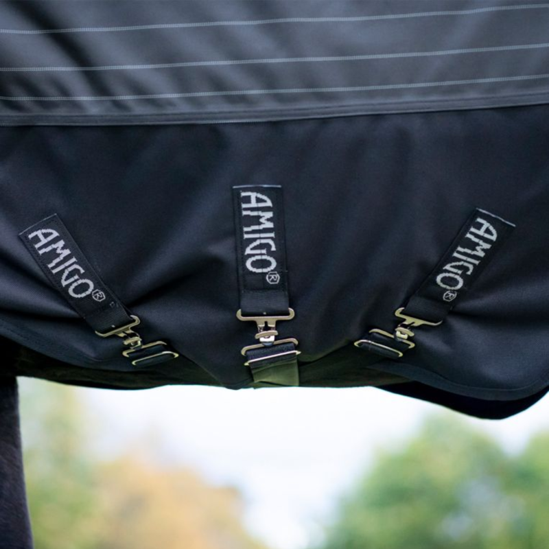 Horseware Amigo 1200D FieldSafe Reflectech Plus Turnout 0g - Black/Reflective/Black-4