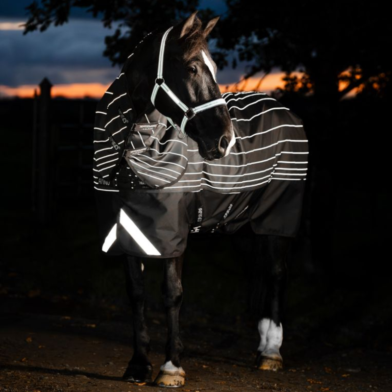 Horseware Amigo 1200D FieldSafe Reflectech Plus Turnout 0g - Black/Reflective/Black-6