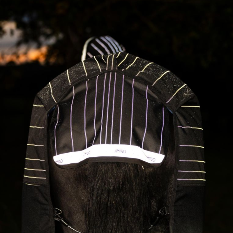 Horseware Amigo 1200D FieldSafe Reflectech Plus Turnout 0g - Black/Reflective/Black-9