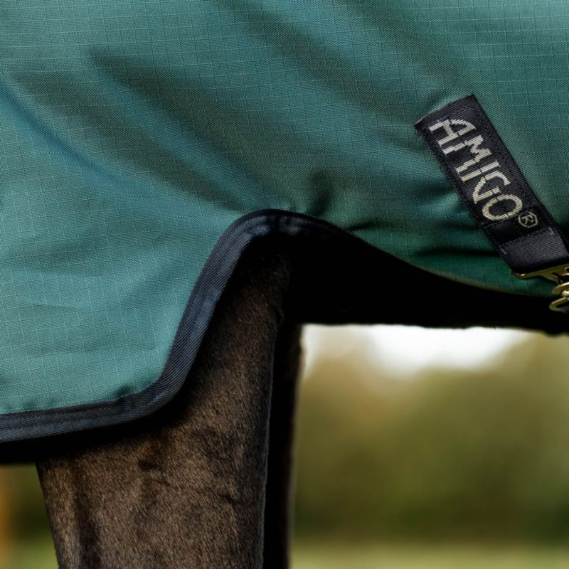 Horseware Amigo Ripstop 900D Turnout 0g - Dynasty Green/Navy/Silver-3