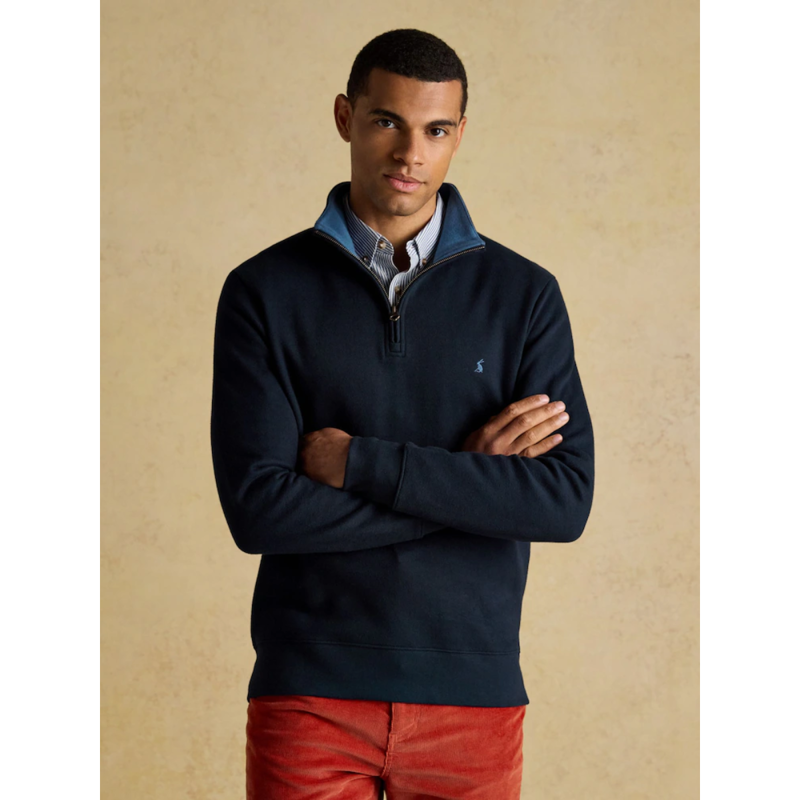Joules Men's Alistair Quarter Zip Sweatshirt - Navy-1