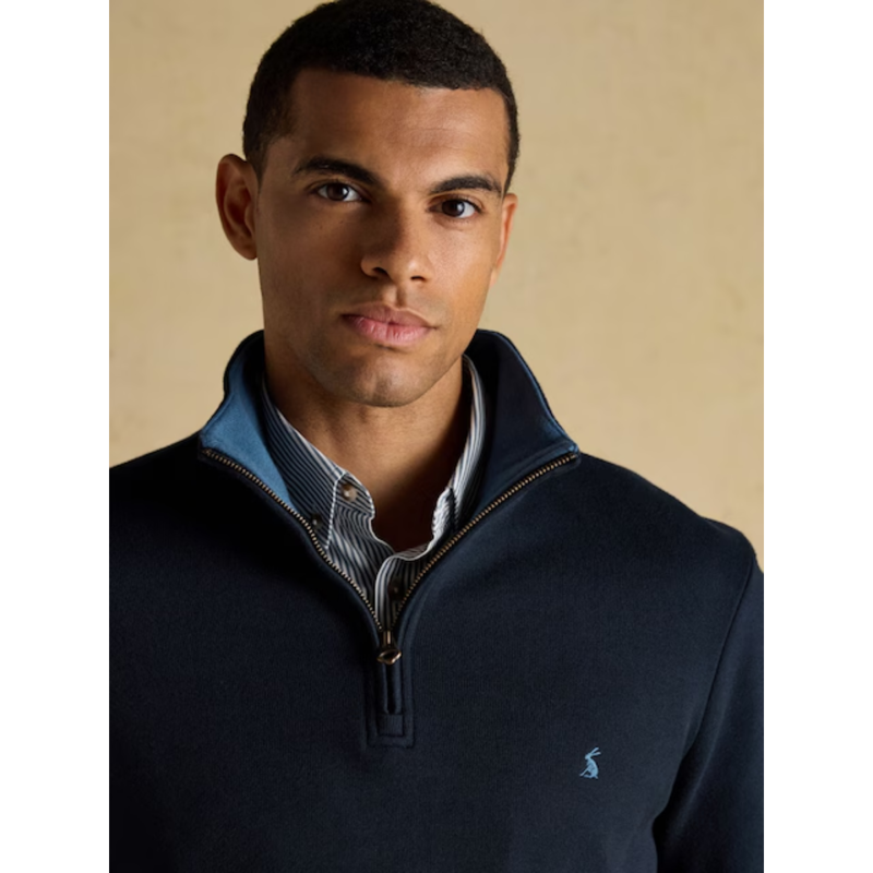Joules Men's Alistair Quarter Zip Sweatshirt - Navy-3