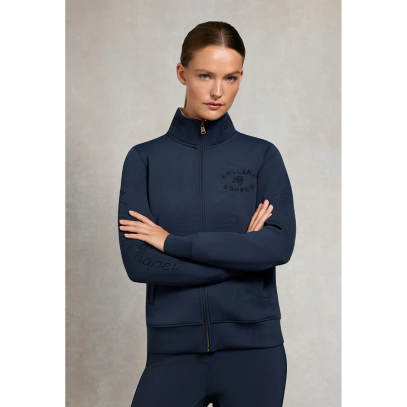 Holland Cooper Hartpury Crystal Training Zip Sweat - Ink Navy