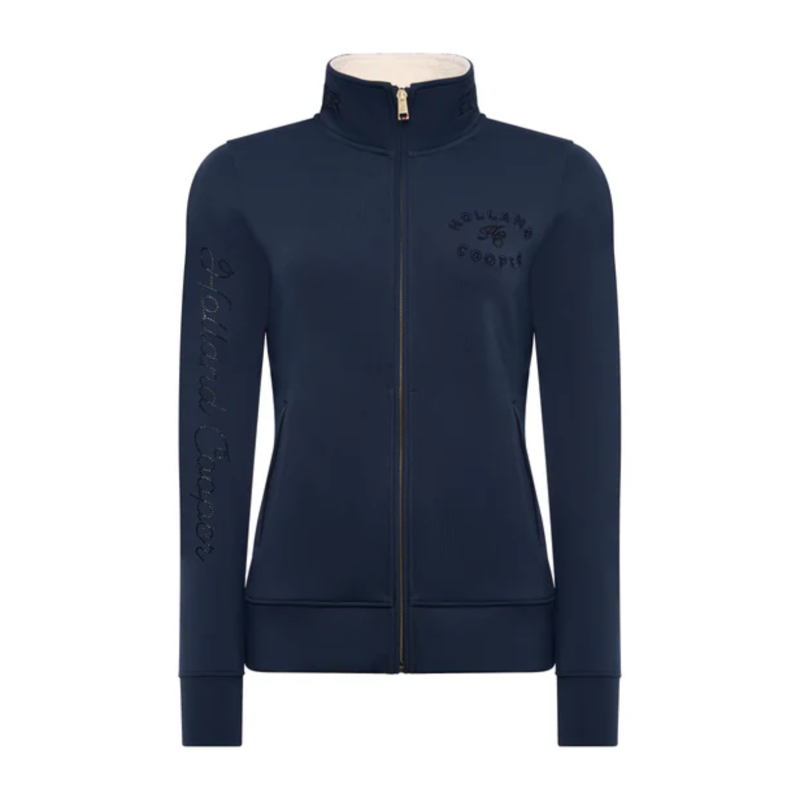 Holland Cooper Hartpury Crystal Training Zip Sweat - Ink Navy-5