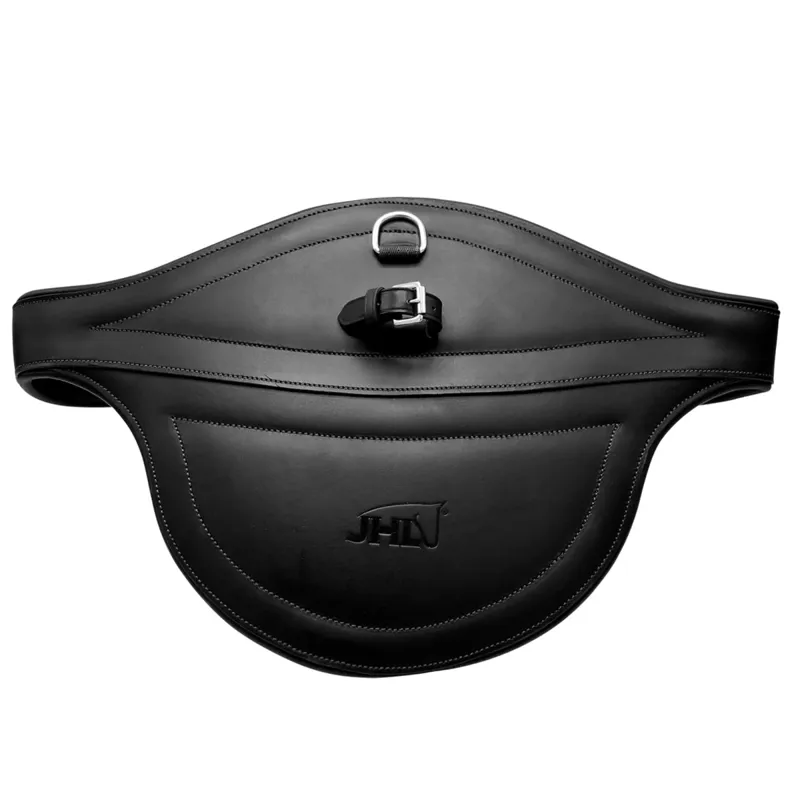 JHL Leather Stud Girth - Black 