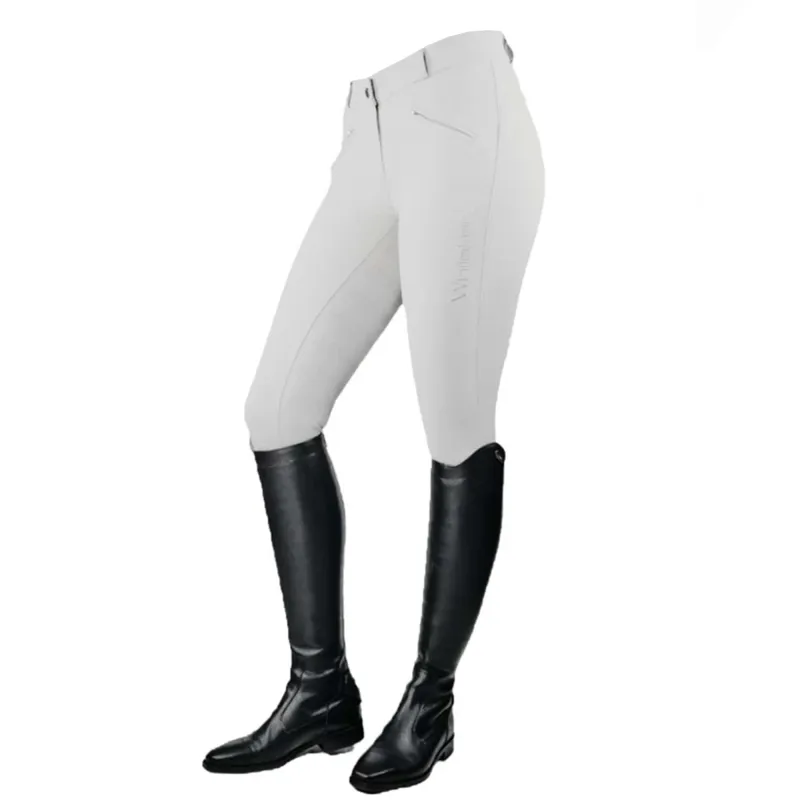 John Whitaker Miami Full Silicone Seat Kids Breeches - White