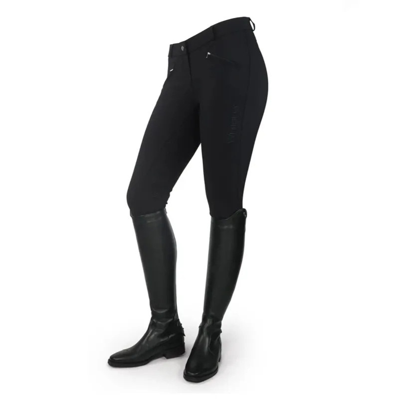 John Whitaker Miami Full Silicone Seat Kids Breeches - Black 