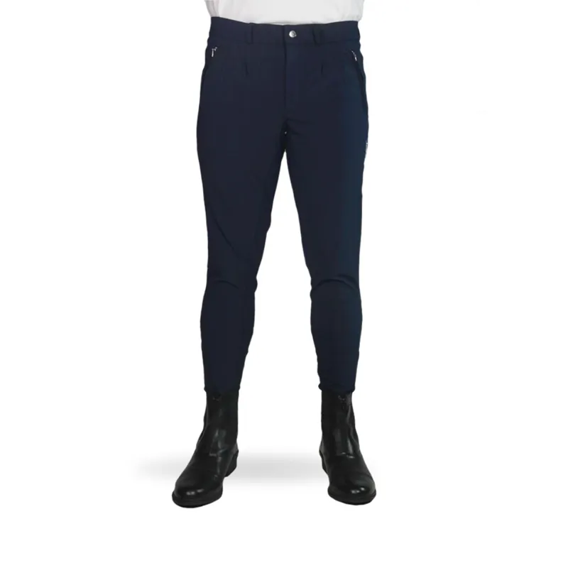 John Whitaker Miami Full Silicone Seat Mens Breeches - Navy
