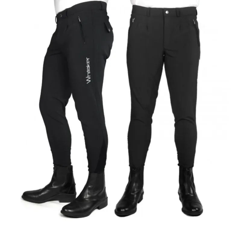 John Whitaker Miami Full Silicone Seat Mens Breeches - Black 