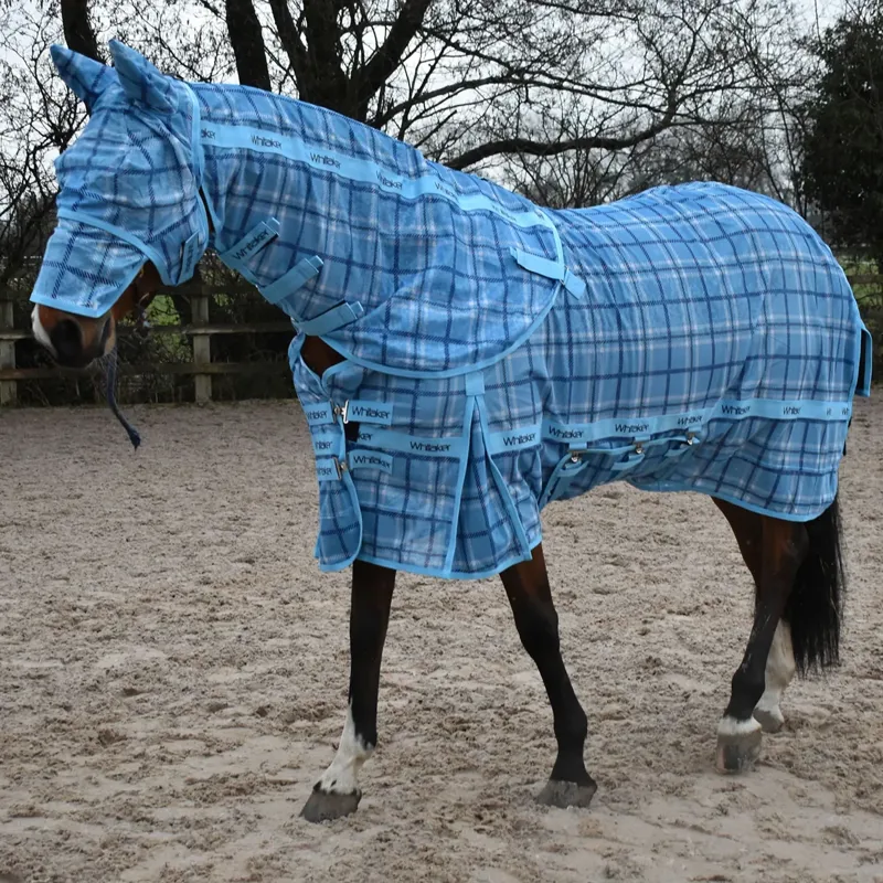 John Whitaker Swot Full Coverage Mesh Fly Rug And Mask - Check