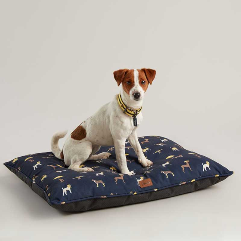Joules Dog Print Mattress - Navy Dogs-2