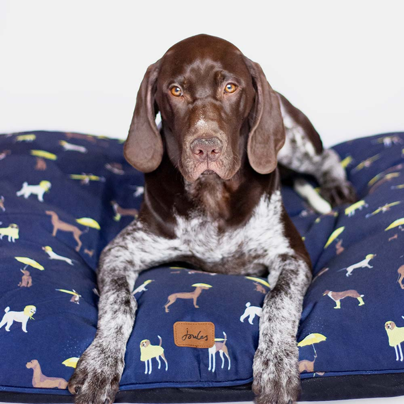 Joules Dog Print Mattress - Navy Dogs-4