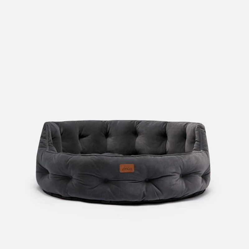 Joules Chesterfield Pet Bed - Grey-1