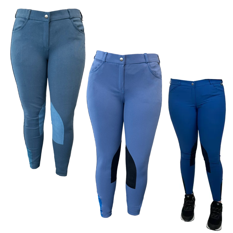 John Whitaker Liza Woven Breeches - Blue - Lucky Dip