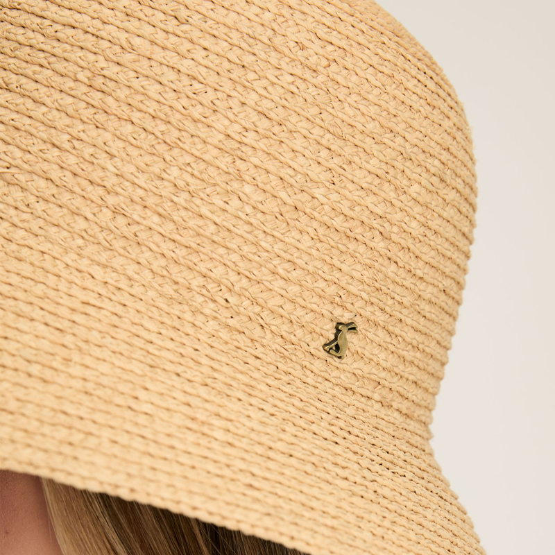 Joules Albany Straw Cloche Hat  - Natural-2