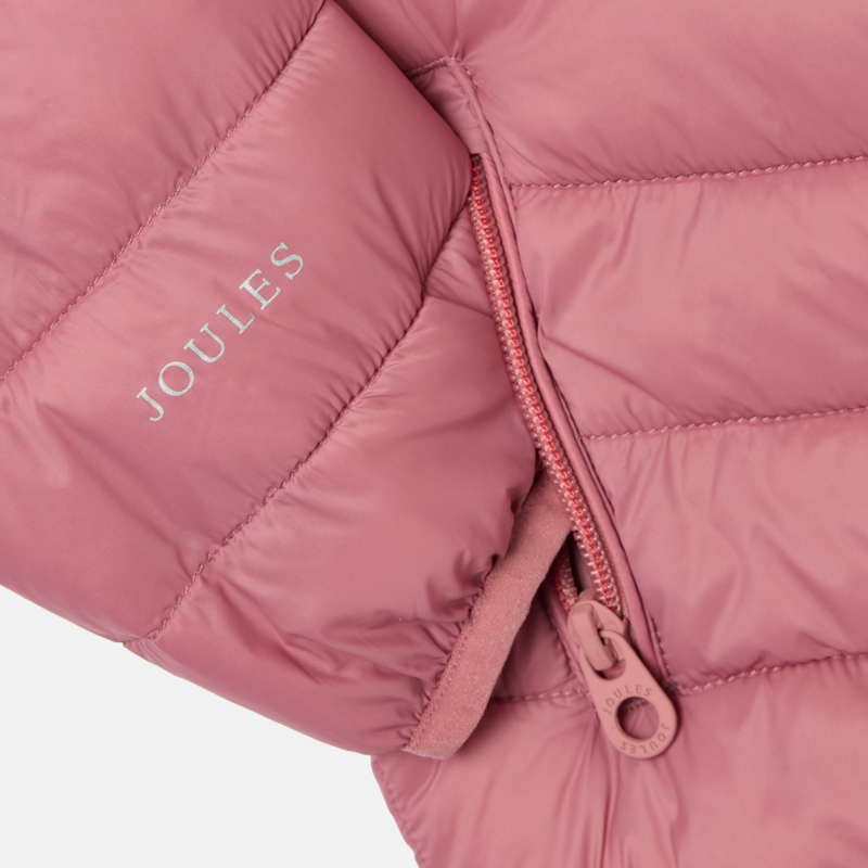 Joules Girls' Kinnaird Showerproof Padded Coat - Pink-4