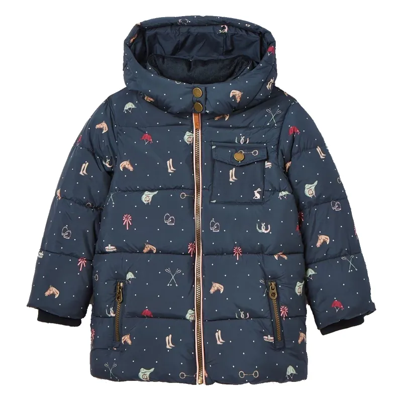 Joules Girls' Emmeline Showerproof Coat - Blue