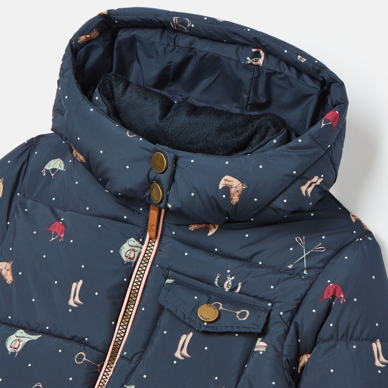 Joules Girls' Emmeline Showerproof Coat - Blue-2