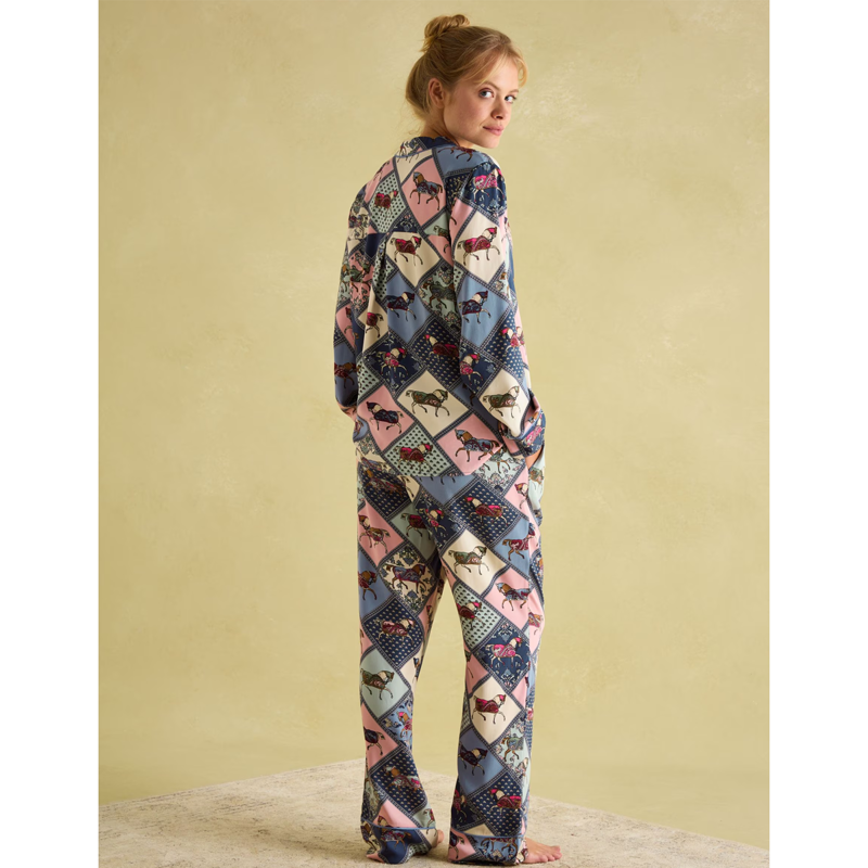 Joules Ladies Alma Pyjama Set - Horse-2