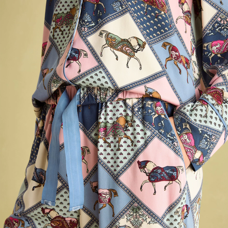 Joules Ladies Alma Pyjama Set - Horse-4