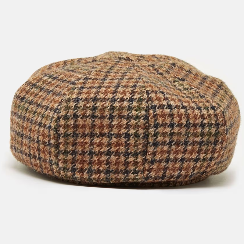 Joules Ladies Elvaston Baker Boy Hat - Green Tweed-1